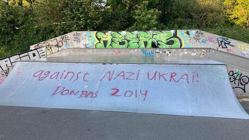 Pro-Russische teksten aangetroffen op skatebaan