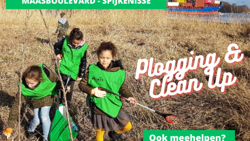 Zwerfvuil opruimactie ‘Plogging & Clean Up’ Maasboulevard