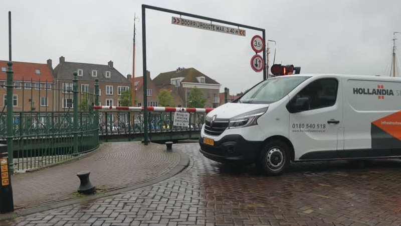 Brug in de Vesting van Hellevoetsluis in storing