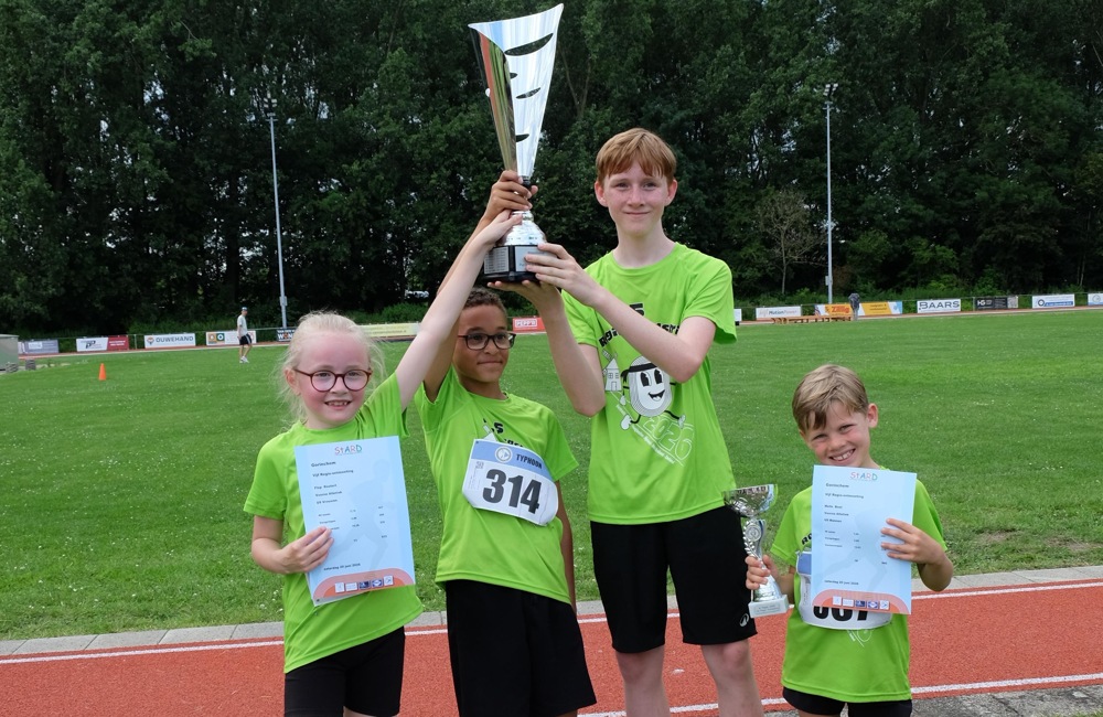 Voorne Atletiek Regio Ontmoeting Fiep, Luciano, Niels en Melle