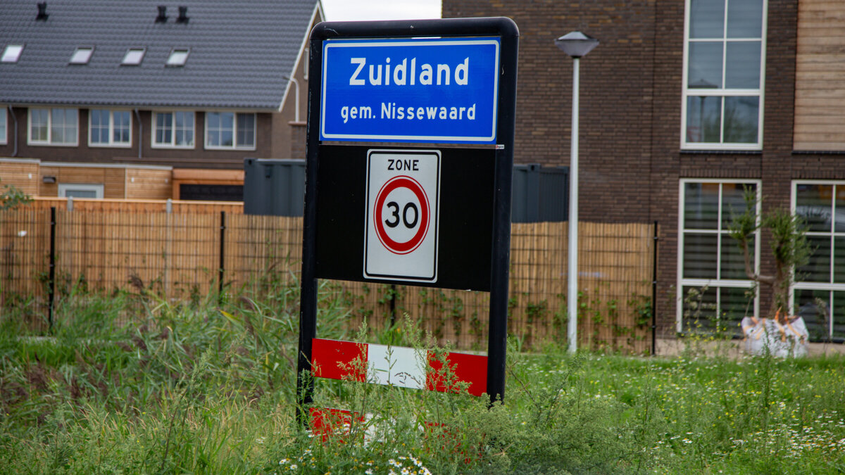 naambord zuidland nieuwbouw- liggend