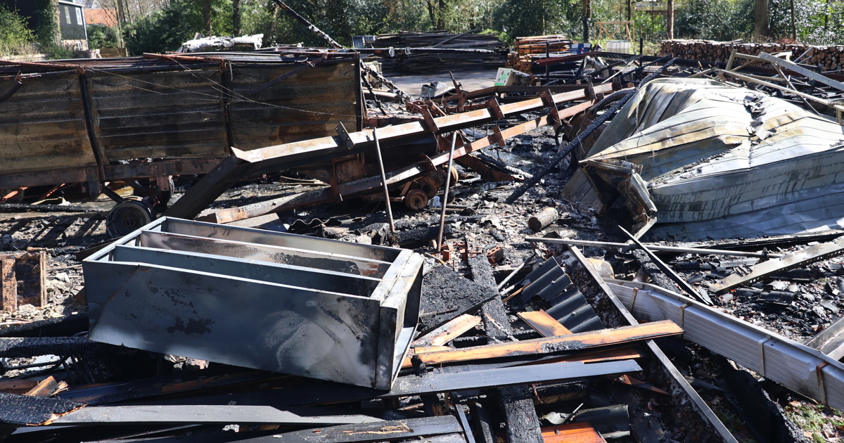 Na brand in werkschuur: donaties vooral bedoeld voor vervangend materieel