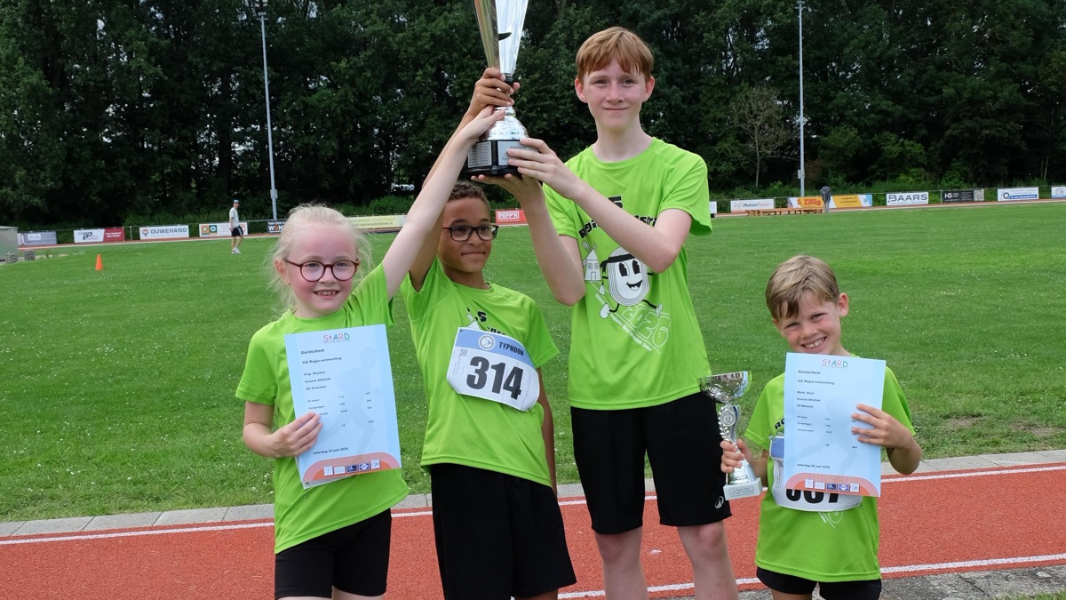 Voorne Atletiek Regio Ontmoeting Fiep, Luciano, Niels en Melle