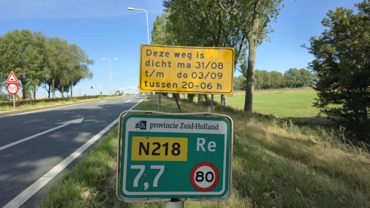 Werkzaamheden N218 - augustus 2026