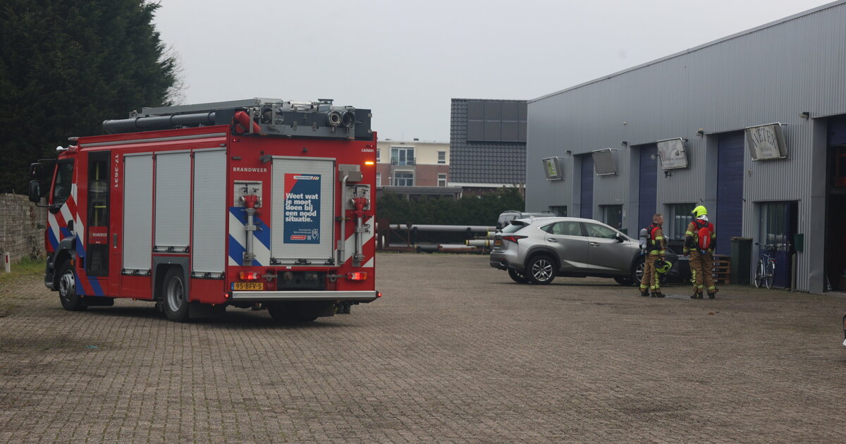 Brand bij wasserij op industrieterrein ’t Woud in Brielle