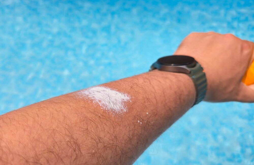 Stockfoto zonnebrandcreme