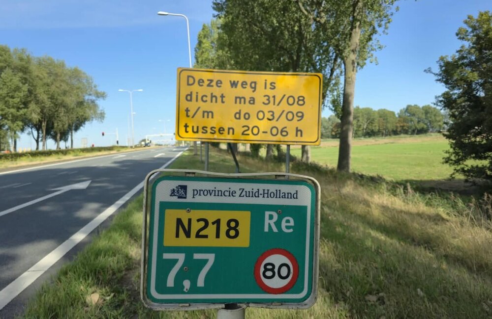 Werkzaamheden N218 - augustus 2026