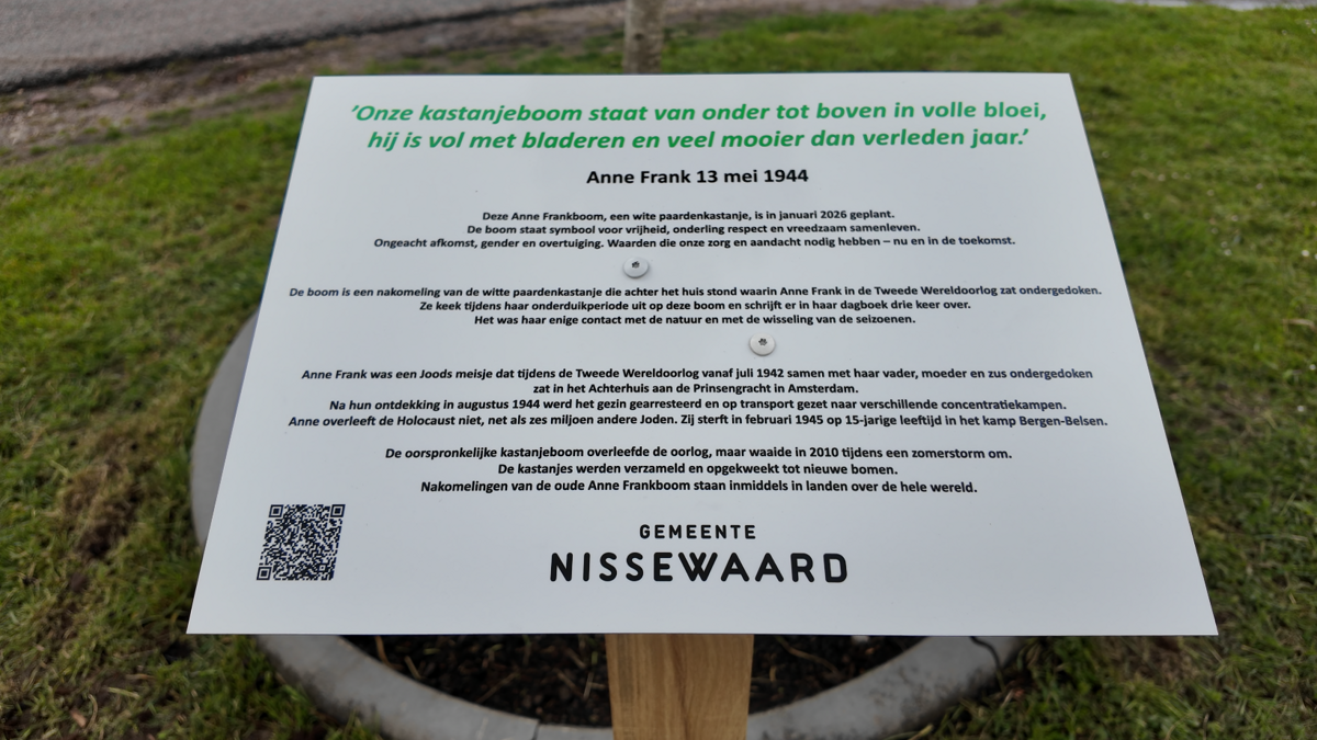 Anne Frankboom Geervliet taalfout