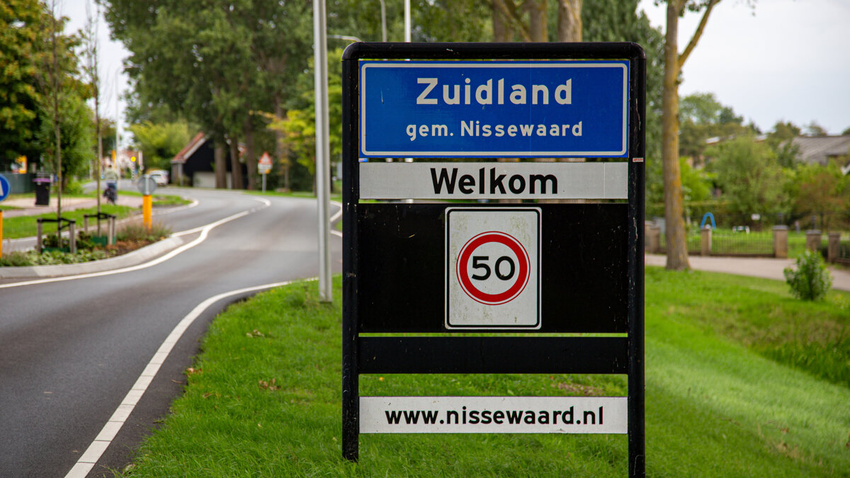 naambord zuidland -liggend